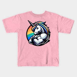 Alpha Male Unicorn LGBTQ Pride Rainbow Kids T-Shirt